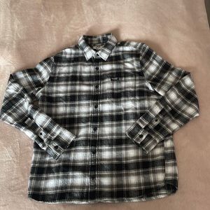 Abercrombie kids black&white flannel